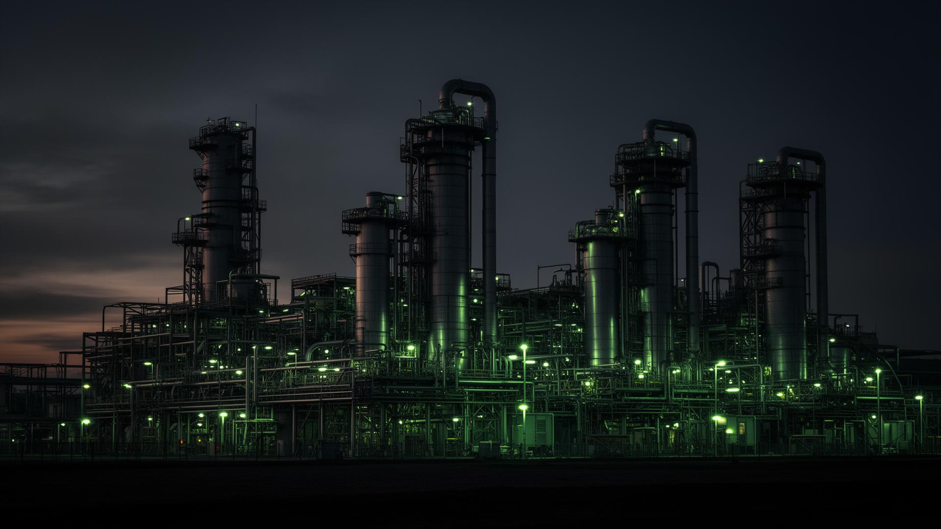 Pyro System manufacturing facility at dusk